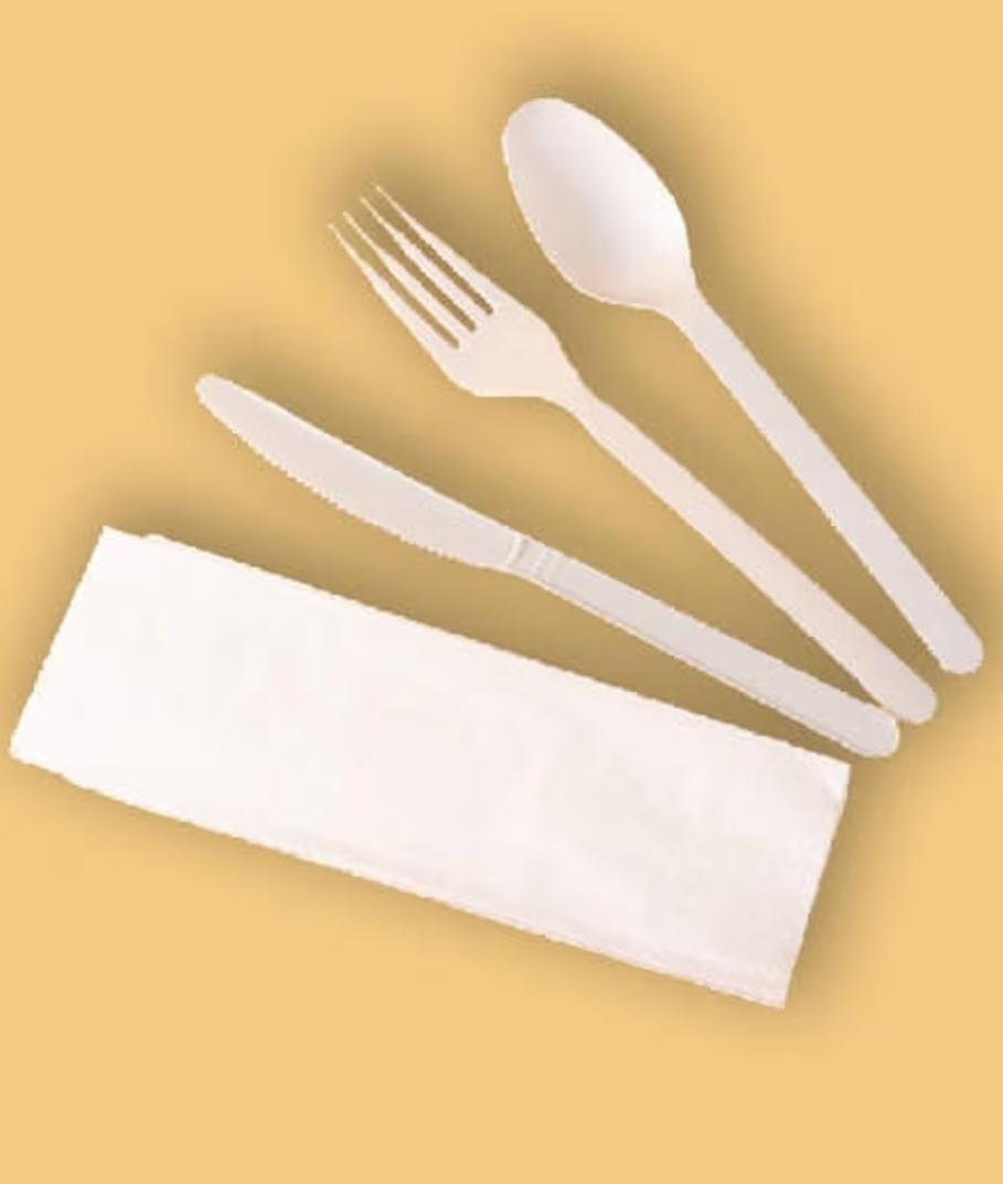Biodegradable Plant Starch Cutlery Set - 500pcs